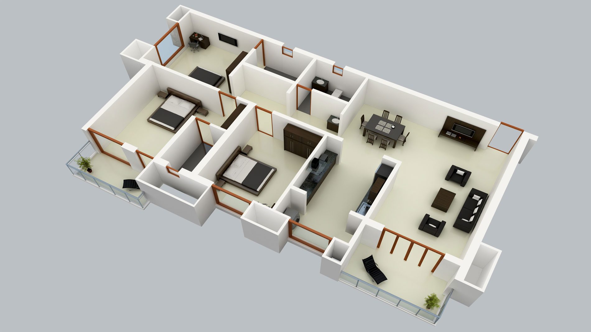 Create professional 3D floor plan / interior design