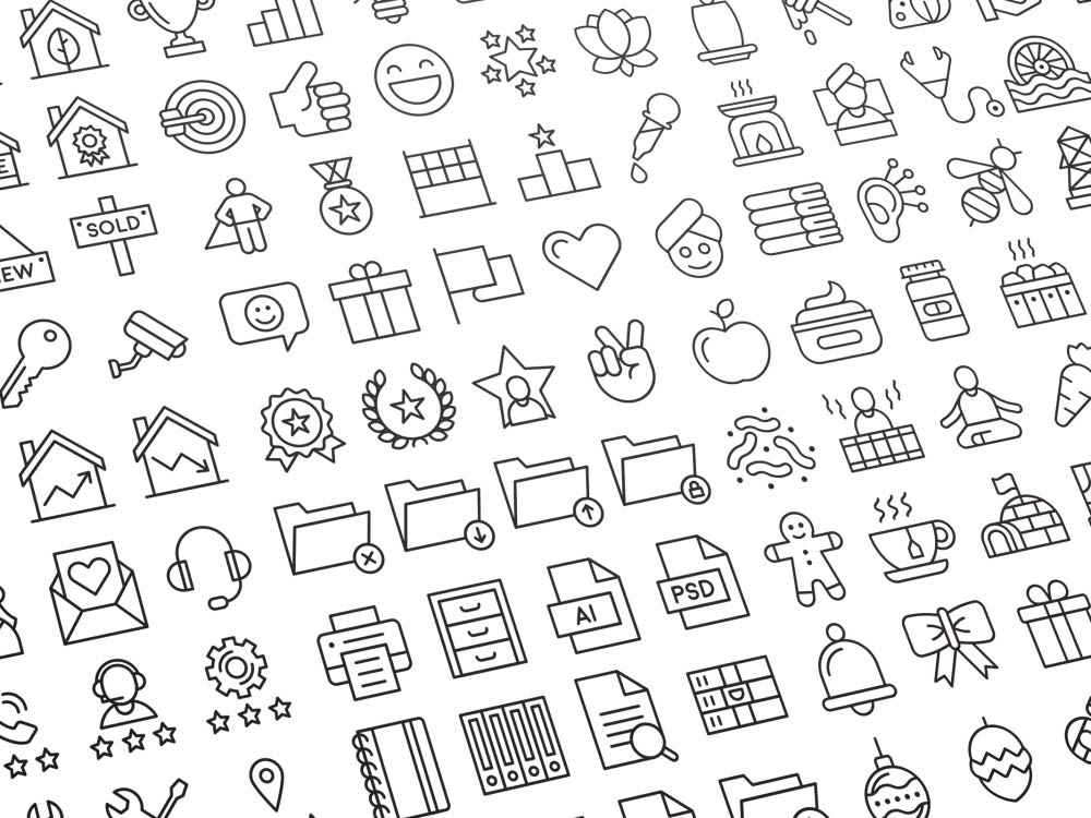 Quality vector icons set for your website, application or presentation