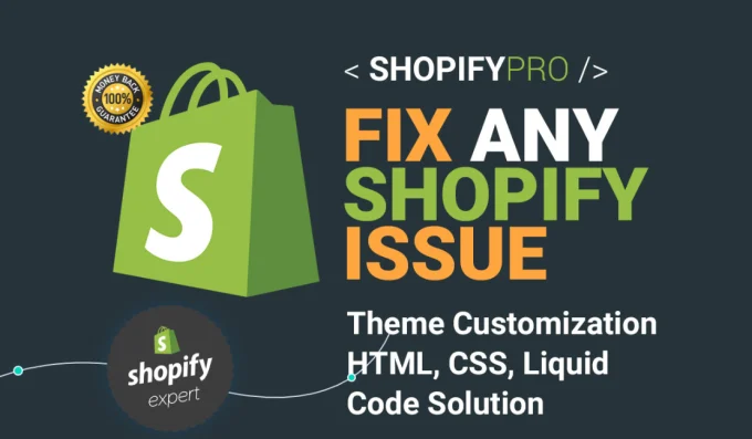 Fix any shopify website bug and custom coding