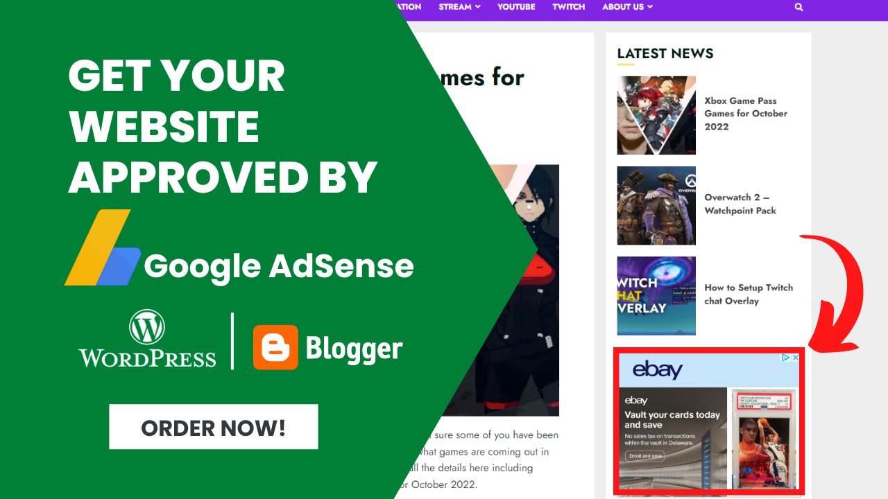 I Will Build An AdSense Ready WordPress/Blogger Website For You